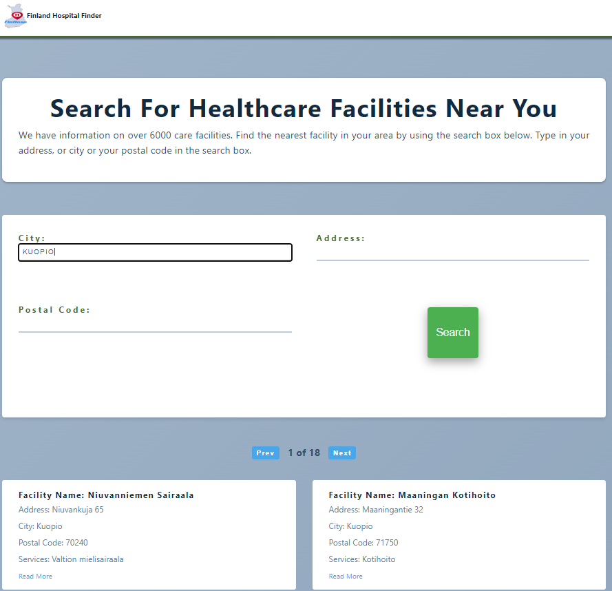 Nuring Home Search Finland